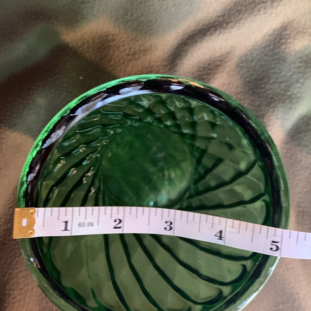 Set of 4 green glass Christmas vases. Various sizes. See pictures - Picture 4 of 10
